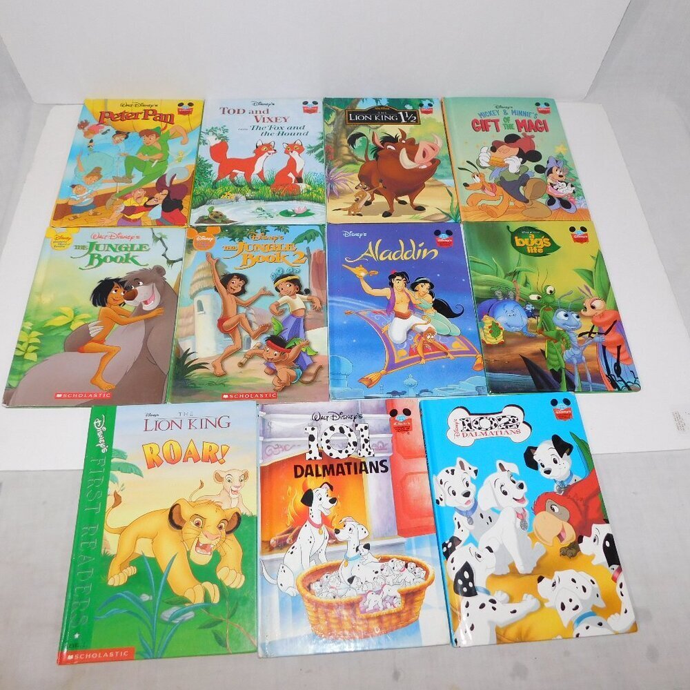 Lot 11 Vintage 90s Disney Wonderful World of Reading Kids Movie Story Books